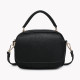 Shoulder bag with rounded shape and GB handle