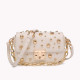 Studded shoulder bag and GB chain accessory