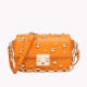Studded shoulder bag and GB chain accessory