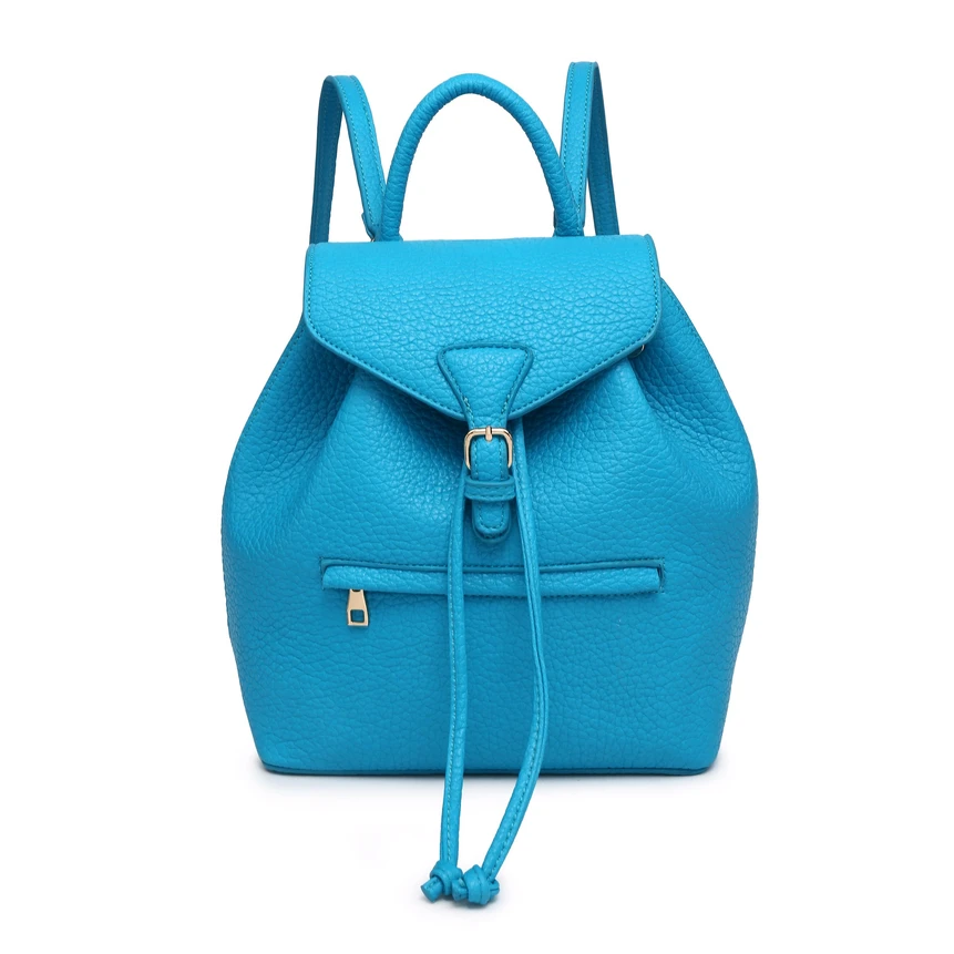 Backpack with exterior pocket and GB buckle
