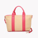 Shopper style bag in synthetic and GB raffia