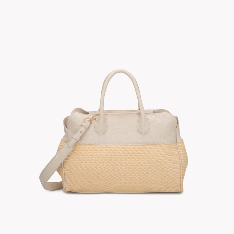 Basic bag in synthetic and GB raffia