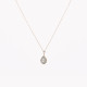 Necklace stainless steel natural stone oval GB