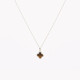 Necklace stainless steel natural stone clover GB