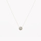 Necklace stainless steel natural stone round GB