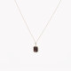 Necklace stainless steel natural stone rectangle GB