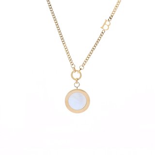 Steel necklace long round GB