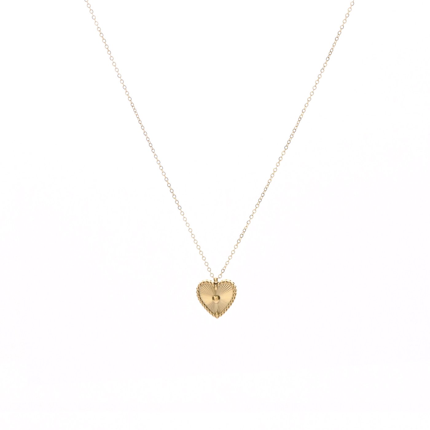 Collier en acier coeur texture GB