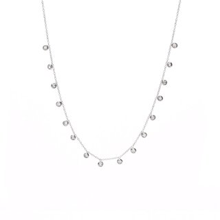 Collana in acciaio pietre di zirconio GB