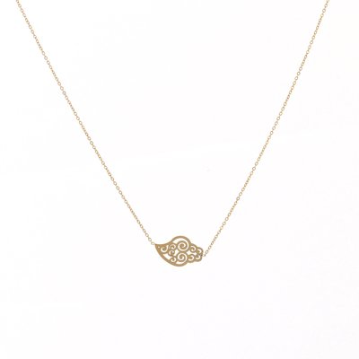 Collier en acier avec coração de viana GB