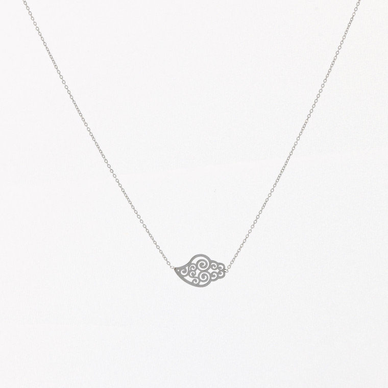 Steel necklace with coração de viana GB