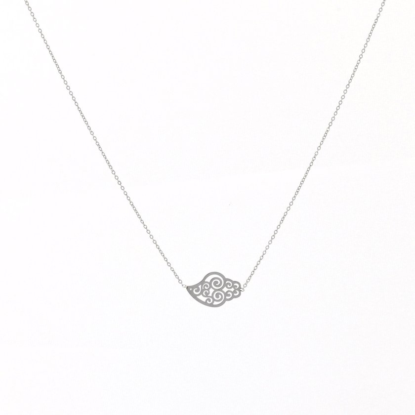 Collar en acero con coração de viana GB