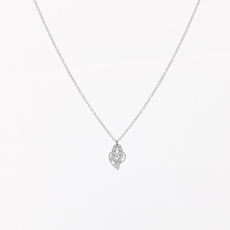 Steel necklace heart of viana GB