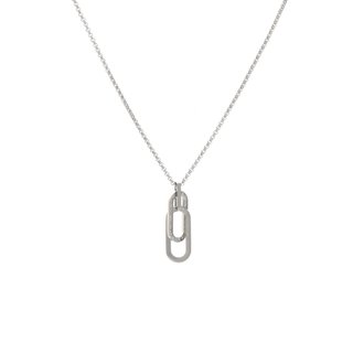 Collar en acero con colgante doble GB