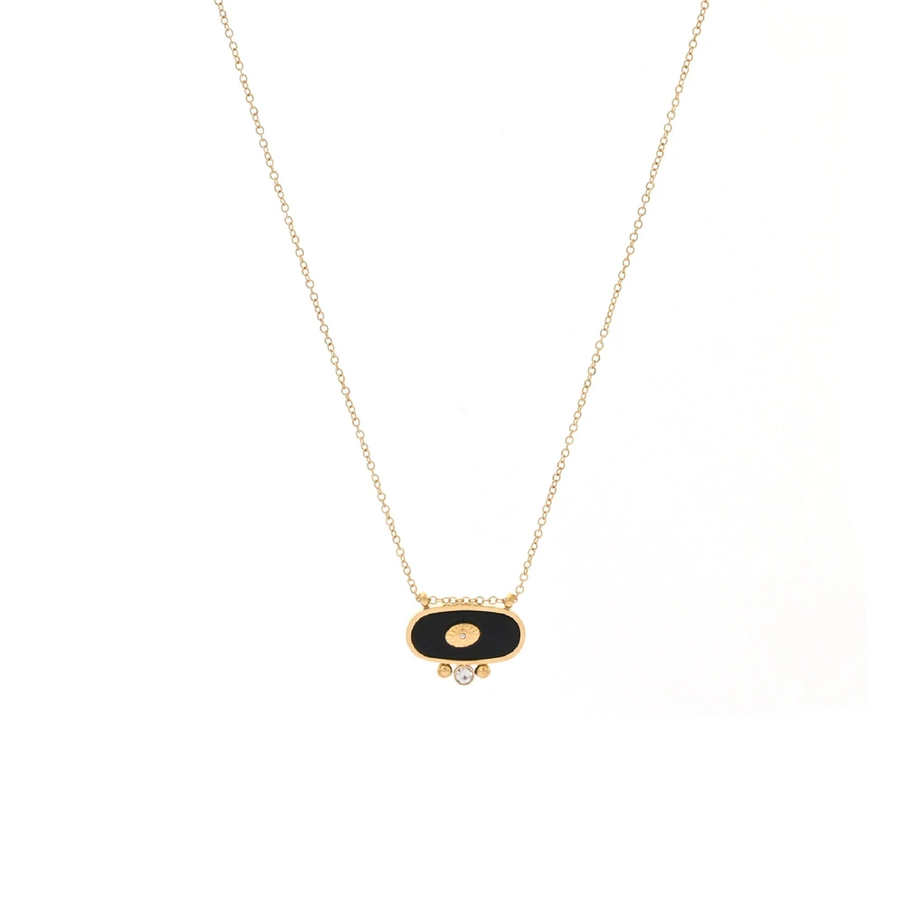 Collar en acero largo ojo GB
