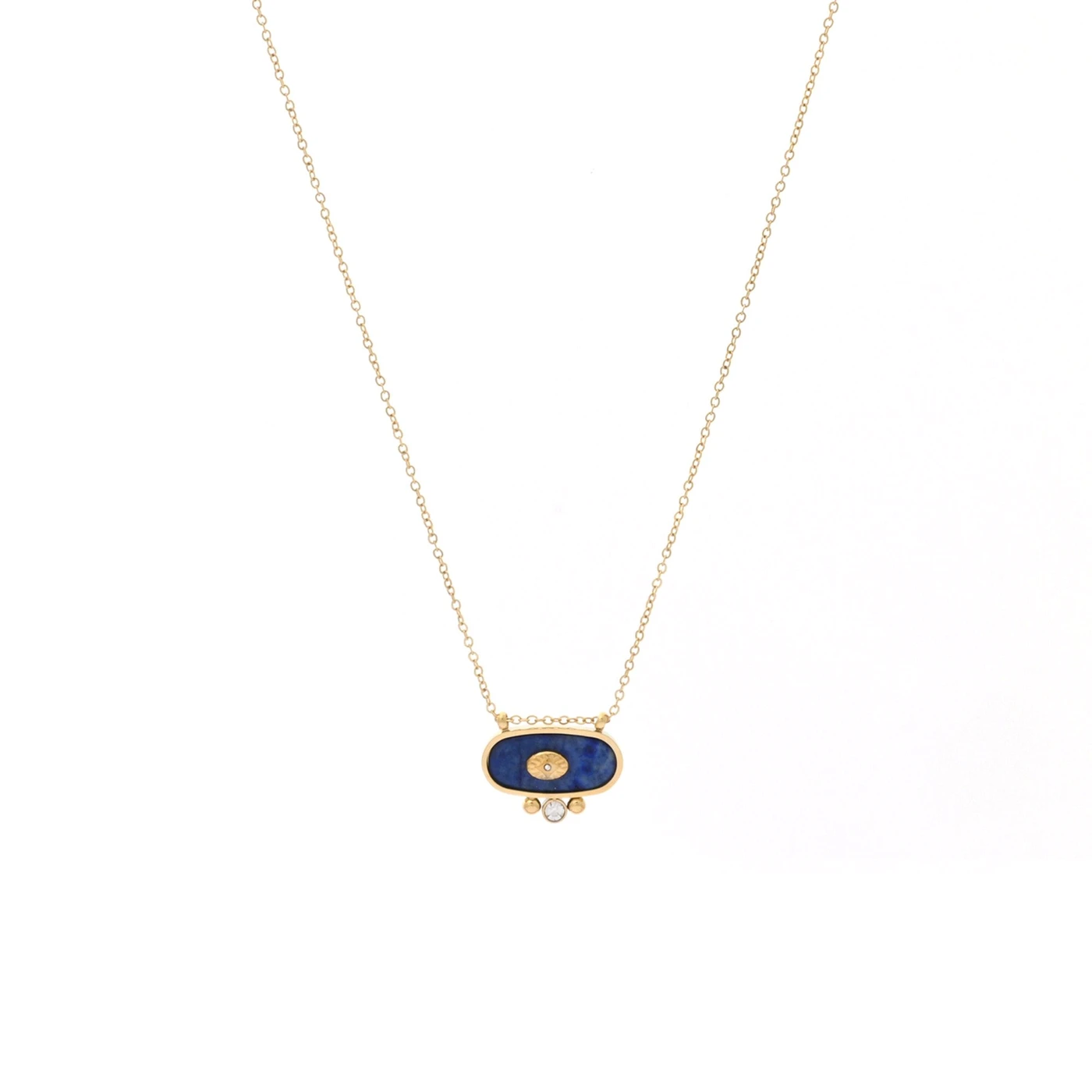 Collar en acero largo ojo GB