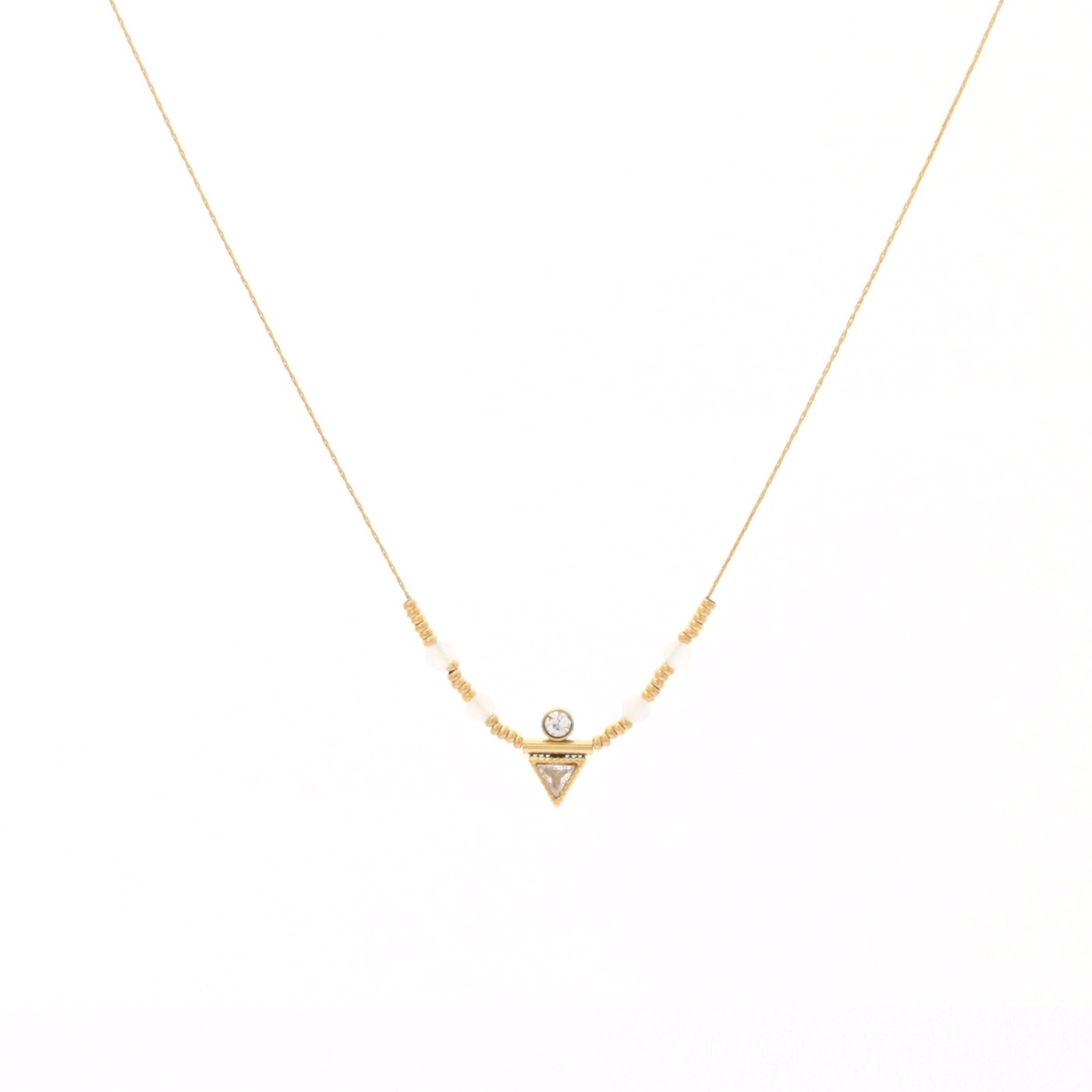 Collar en acero brillante triangular GB