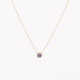 Steel necklace round purple GB
