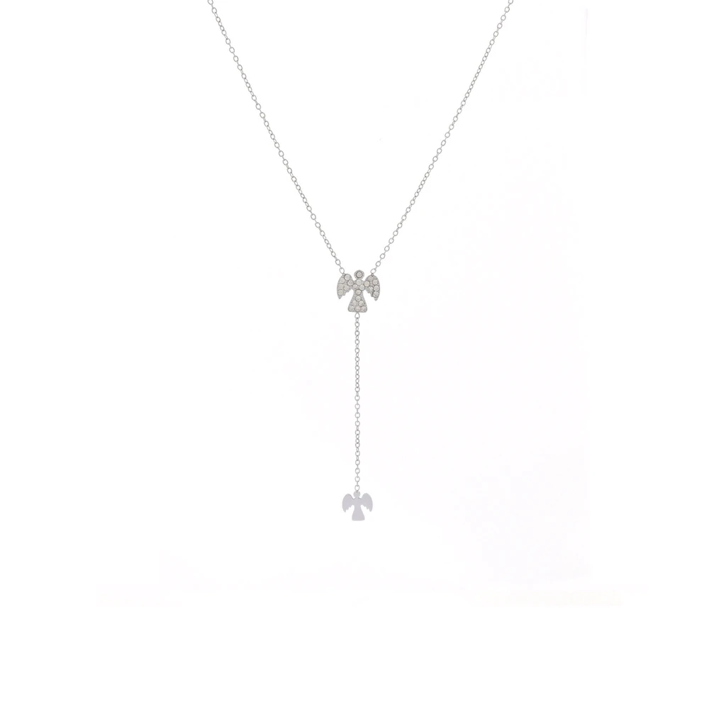 Steel necklace pending with angel GB
