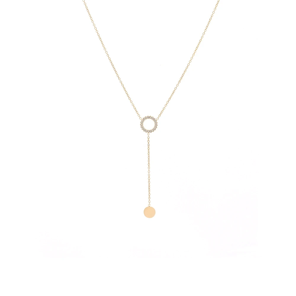 Collana acciaio appeso con cerchio GB