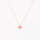 Steel necklace clover and heart pink GB
