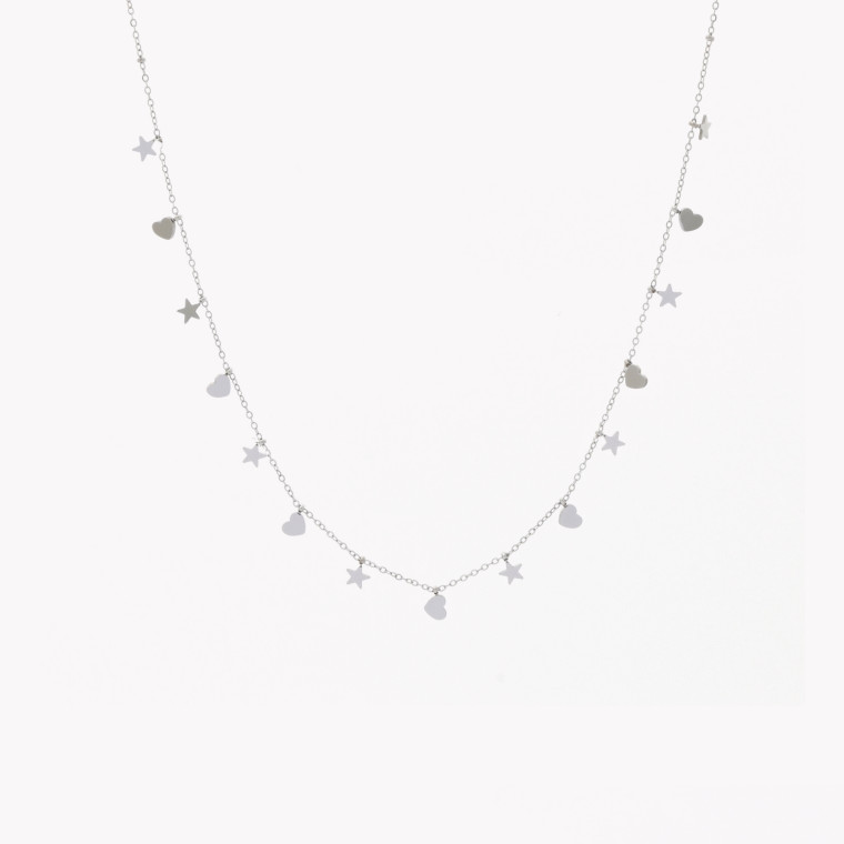 Steel necklace stars pendants GB
