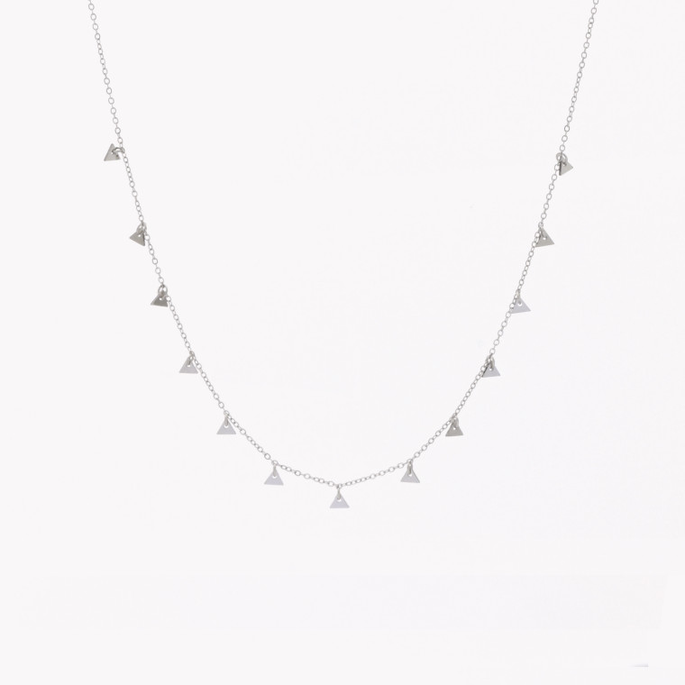 Collar en acero colgantes triangulares GB