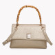 Bag with bamboo handle and gold GB clasp