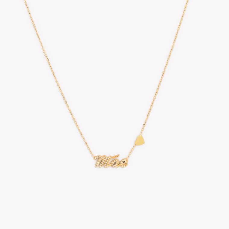Mother word steel necklace GB