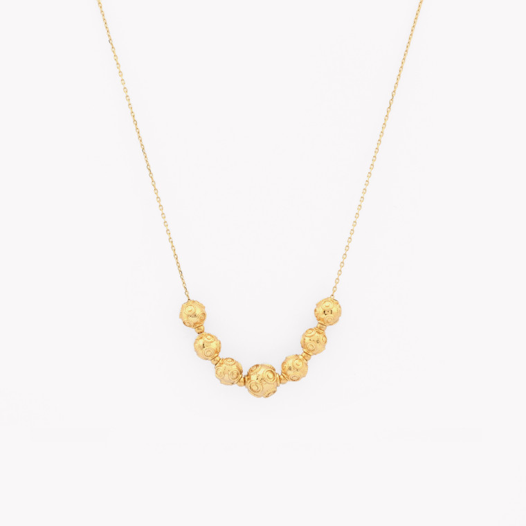 Gold plated necklace bolas de viana GB