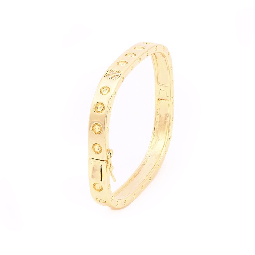 Bracciale rigida semi preziosi piazza GB