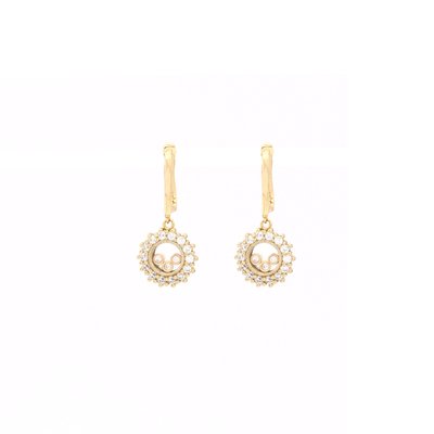 Boucles d\'oreilles semi précieuses rond irrégulier GB