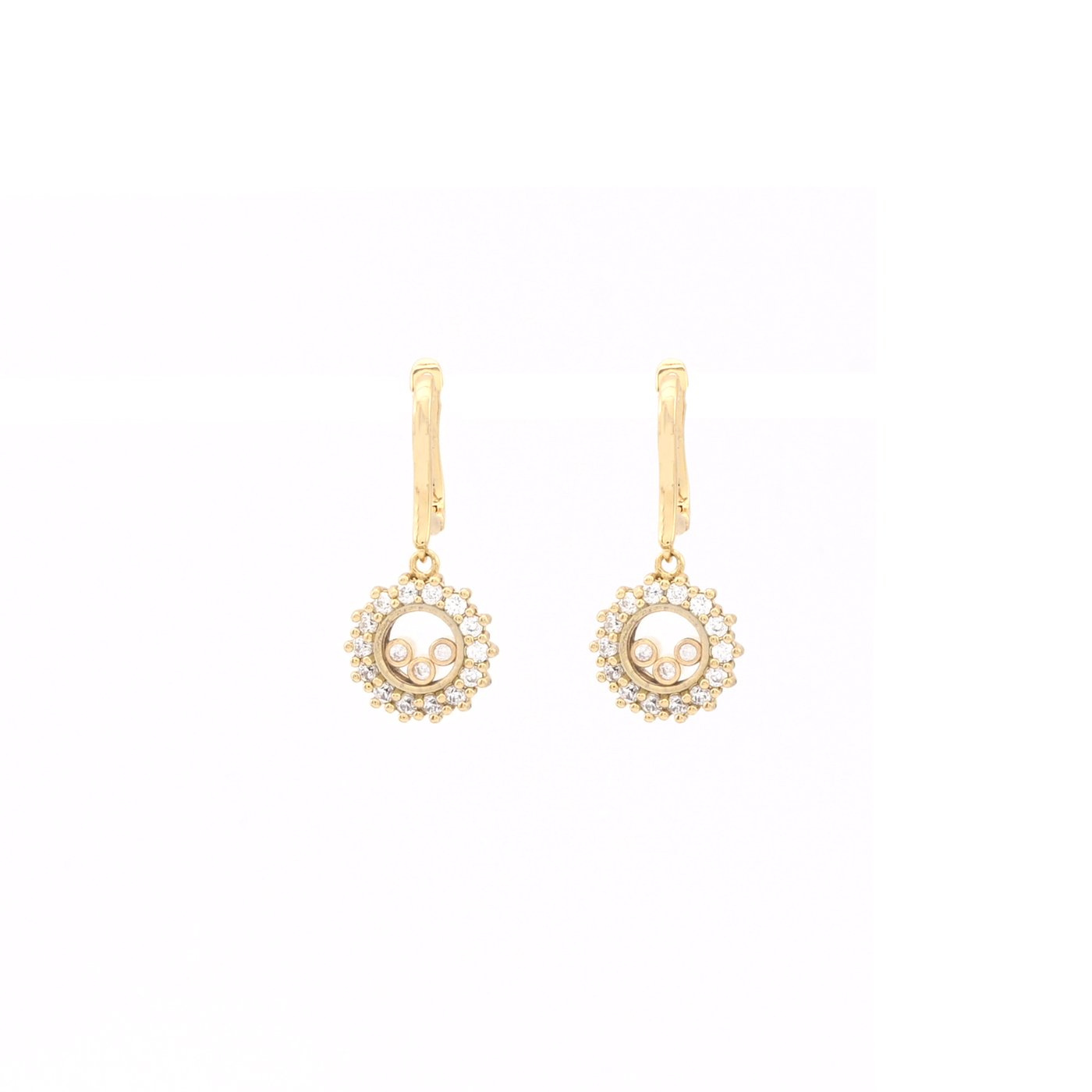 Semi precious earrings round irregular GB