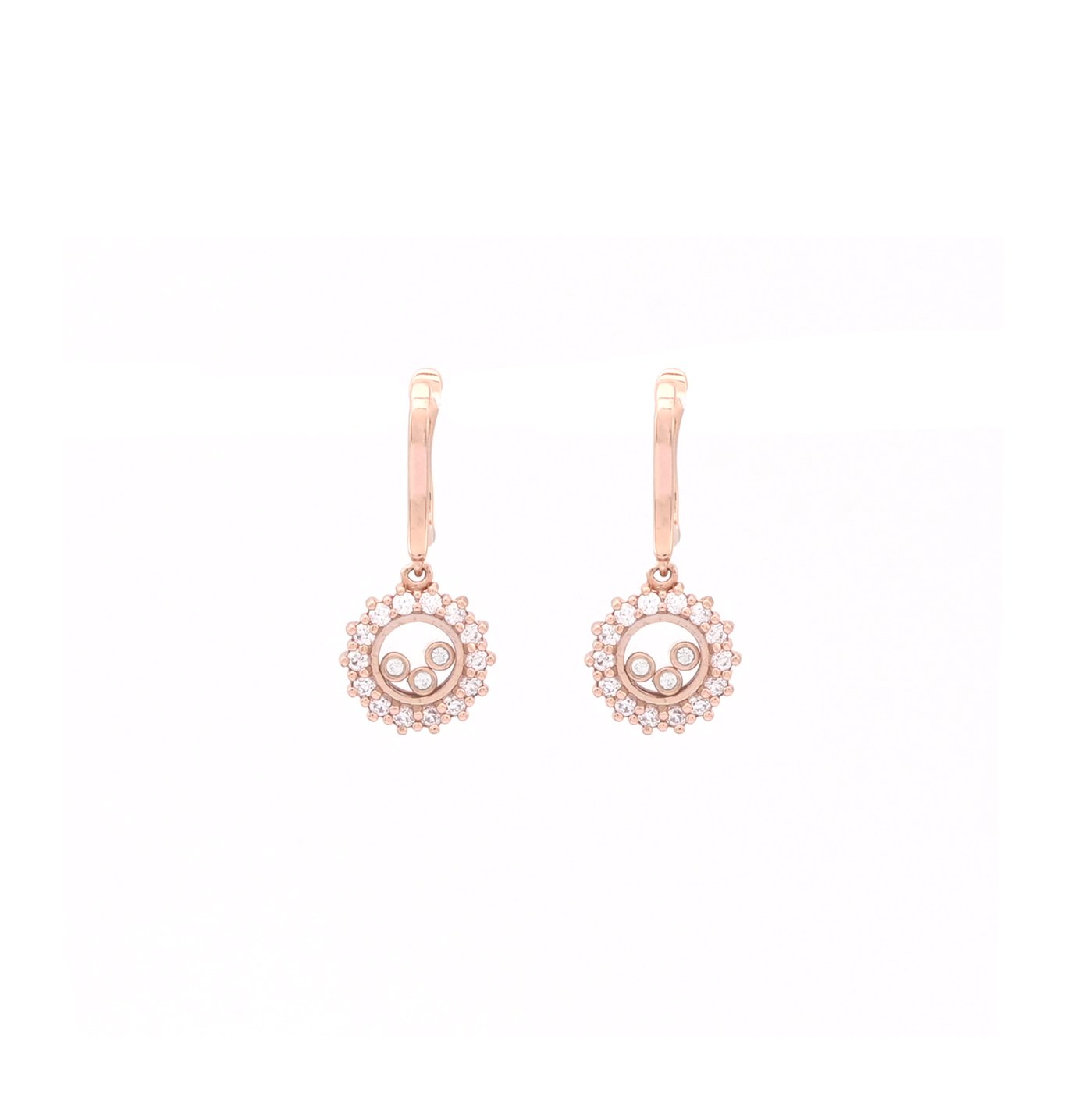 Boucles d\'oreilles semi précieuses rond irrégulier GB