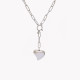 Basic steel necklace full heart GB