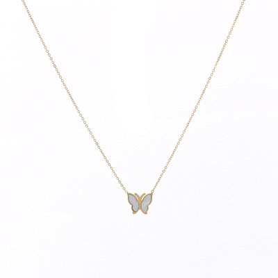 Steel necklace basic butterfly GB