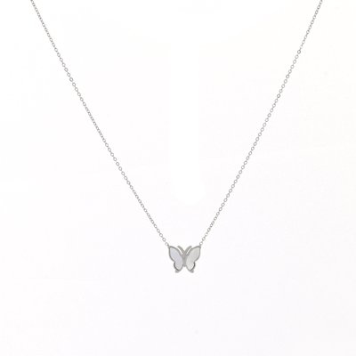 Steel necklace basic butterfly GB