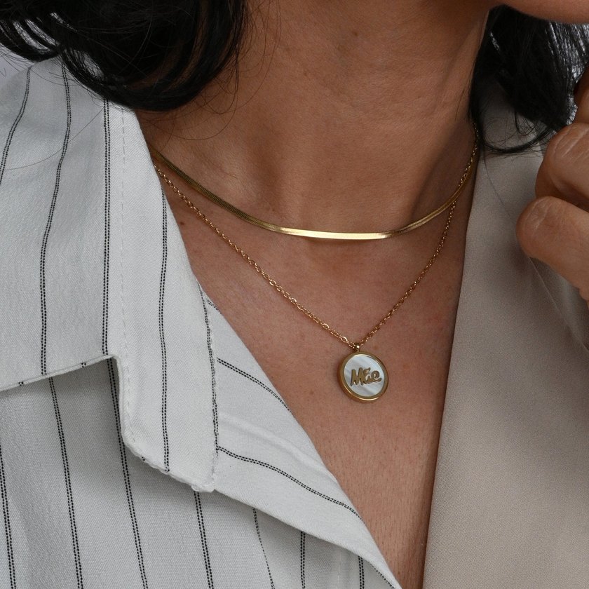 Collana in acciaio mãe GB