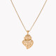 Gold plated necklace with coração de viana GB