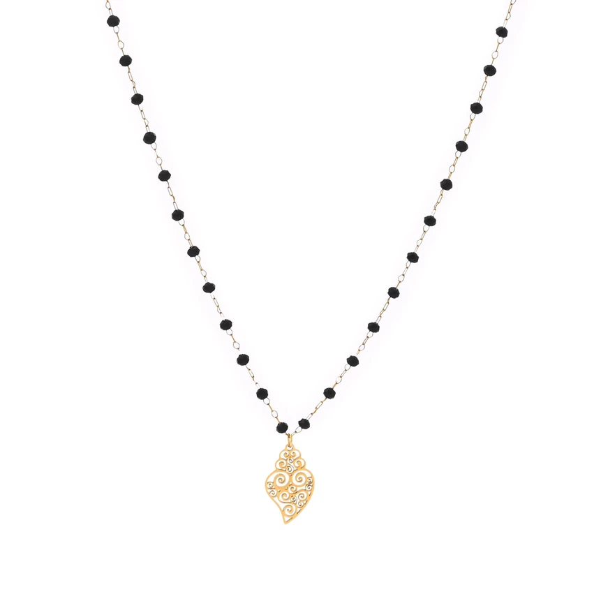 Collana pietre in acciaio coração de viana GB