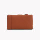 Synthetic wallet with handle and GB button closure