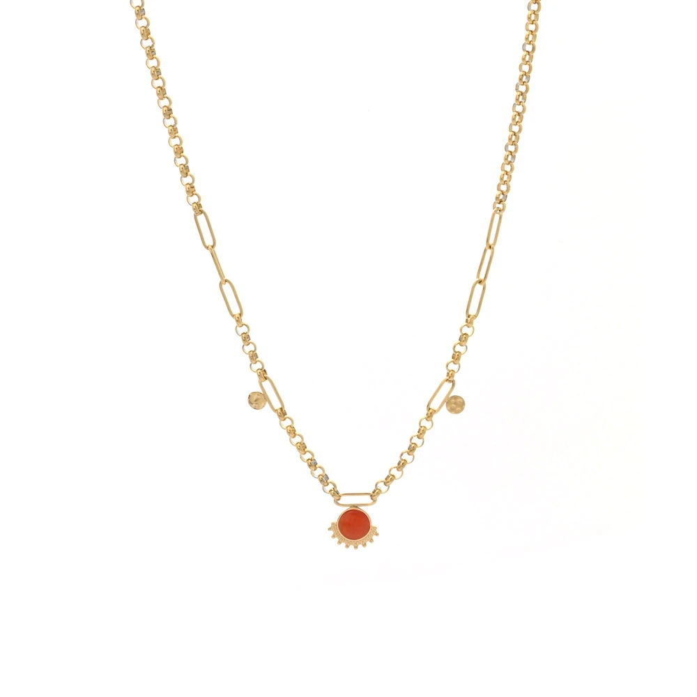 Steel necklace chain and circle GB