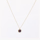 Steel necklace ring irregulars stone purple GB