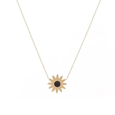 Collar en acero flor grande GB