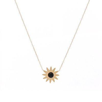 Collar en acero flor grande GB