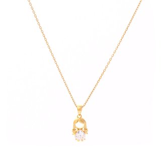 Semi precious necklace zirconies girl GB