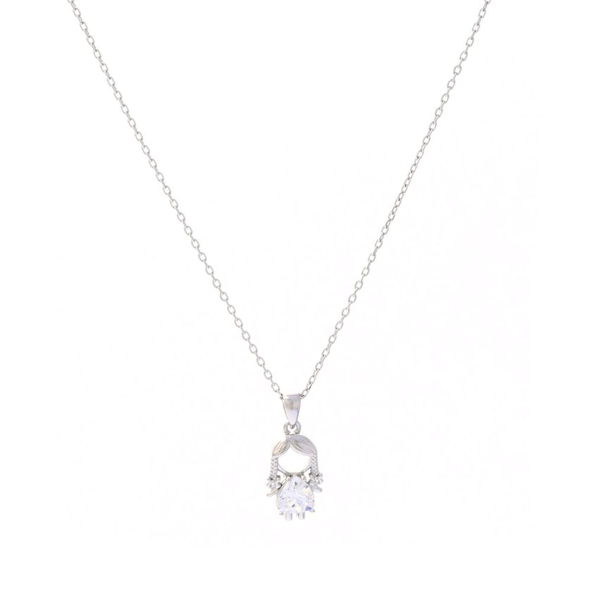 Semi precious necklace zirconies girl GB