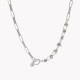 Steel necklace thick with knot GB