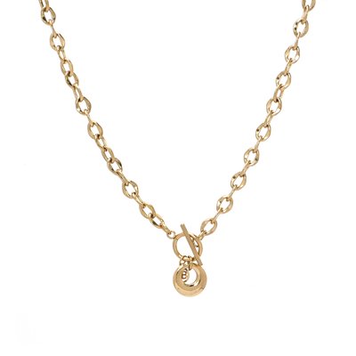 Collier en acier liens avec pendentif GB