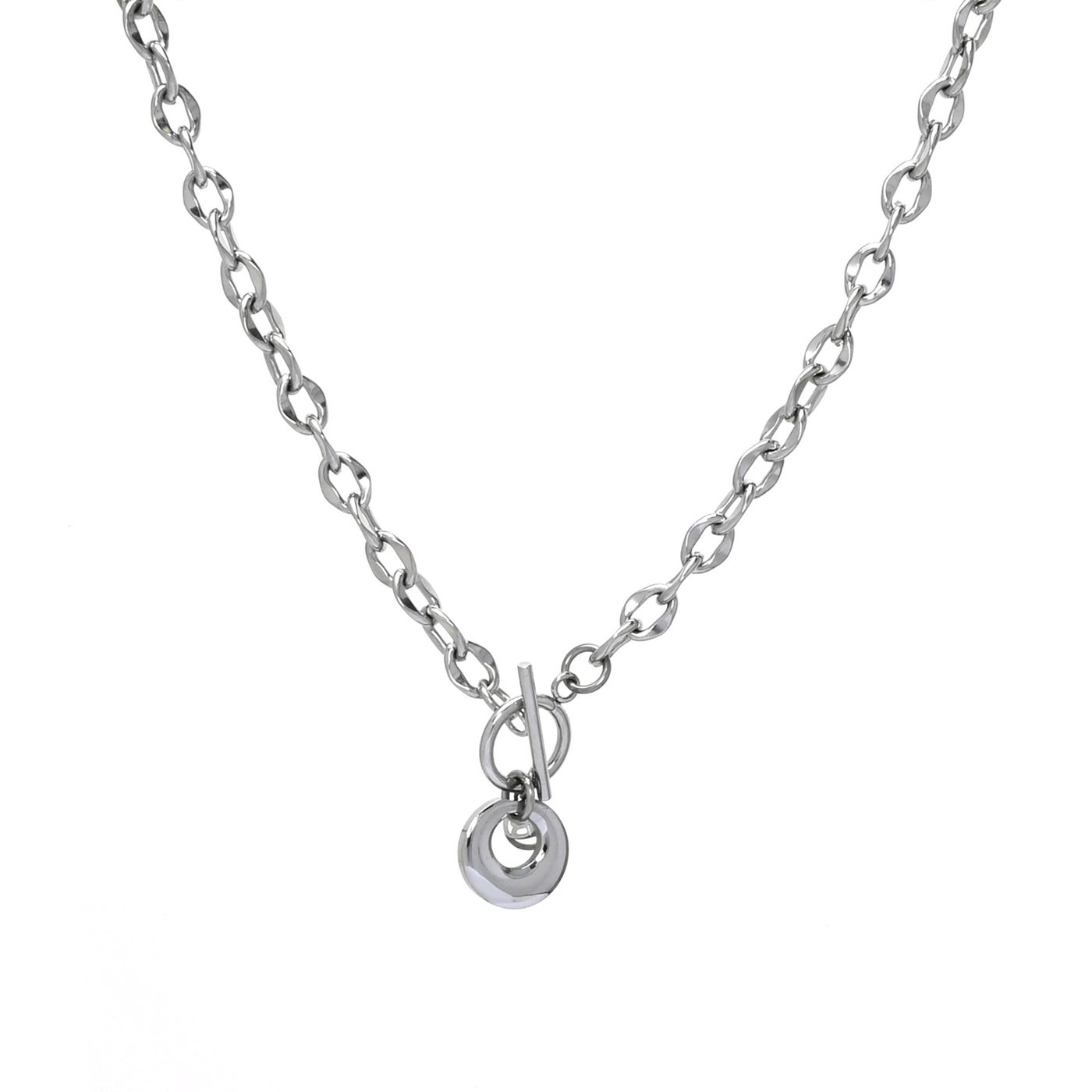 Collier en acier liens avec pendentif GB